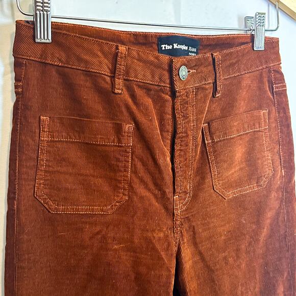 3 FOR $50! 🎁THE KOOPLES Nory Rust Brick Velvet Flare Kick Corduroy Jeans… - Picture 5 of 7